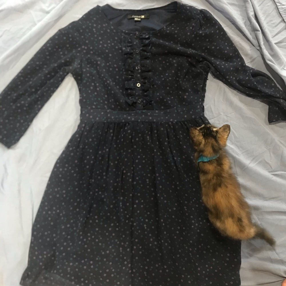 Forever 21 blue flower dress